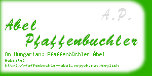 abel pfaffenbuchler business card