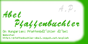 abel pfaffenbuchler business card